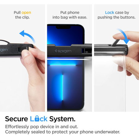 Spigen A601 Universal Waterproof Case - Etui do smartfonów do 6.9" (Przezoczysty) (AMP04526)