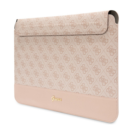 Guess 4G Stripe Metal Logo Computer Sleeve - Etui na notebooka 14" (Różowy) (GUCS14PS4SGP)