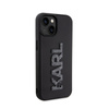 Karl Lagerfeld 3D Rubber Glitter Logo - Etui iPhone 15 (czarny) (KLHCP15S3DMBKCK)