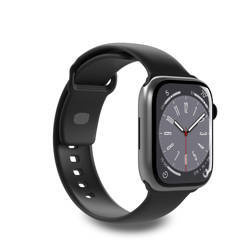 PURO ICON - Elastyczny pasek do Apple Watch 38/40/41/42 mm (S/M & M/L) (Black) (PUICNAW40BLK)