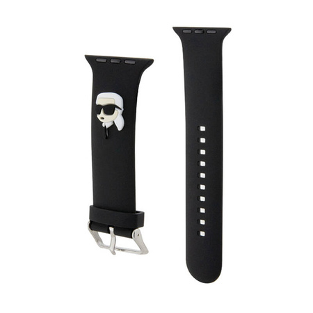Karl Lagerfeld 3D Rubber Karl Head NFT - Pasek do Apple Watch 42/44/45/49 mm (czarny) (KLAWLSLKNK)