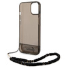 Guess Translucent Pearl Strap - Etui iPhone 14 Plus (czarny) (GUHCP14MHGCOHK)