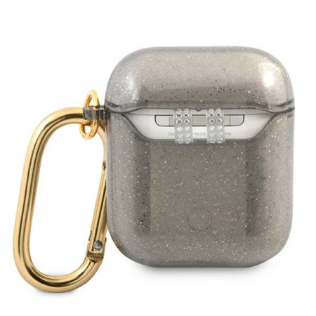 Guess Colored Glitter - Etui Airpods (czarny) (GUA2UCG4GK)