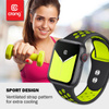Crong Duo Sport - Pasek do Apple Watch 38/40/41/42 mm (czarny/limonkowy) (CRG-40DSB-YLW)