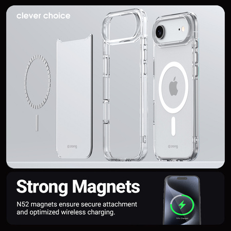 Crong Clear MAG Cover - Etui MagSafe iPhone Air (przezroczysty) (CRGCLRMIP1766ATRS)