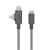 Native Union Belt Cable Duo Pro 240W - kabel USB-C - USB-C / lightning, 2,4 m (zebra) (BELT-PROCCL-ZEB-NP)