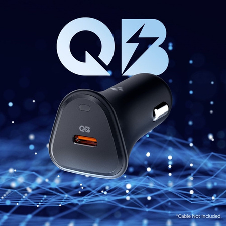 Spigen Essential EV301 - Ładowarka samochodowa USB-C PD 3.0 PPS 30W (Czarny) (ACP08699)