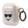 Karl Lagerfeld Choupette Head Glitter - Etui Airpods (złoty) (KLA2UCHGD)