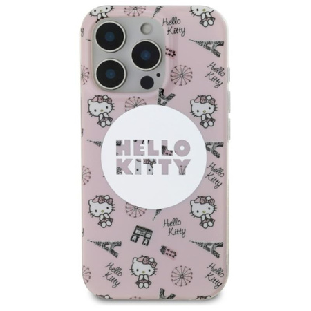 Hello Kitty IML All Over Paris MagSafe - Etui iPhone 16 Pro Max (różowy) (HKHMP16XHAOPP)