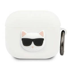 Karl Lagerfeld Choupette 3D - Etui Apple Airpods 3 (biały) (KLACA3SILCHWH)