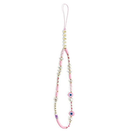 Guess Phone Strap Beads Shell - Zawieszka do telefonu 25 cm (Pink) (GUSTSHPP)