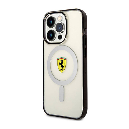 Ferrari Outline Magsafe - Etui iPhone 14 Pro Max (Przezroczysty) (FEHMP14XURKT)