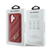 Karl Lagerfeld Quilted Signature - Etui iPhone 16 (czerwony) (KLHCP16SPQDSMGR)