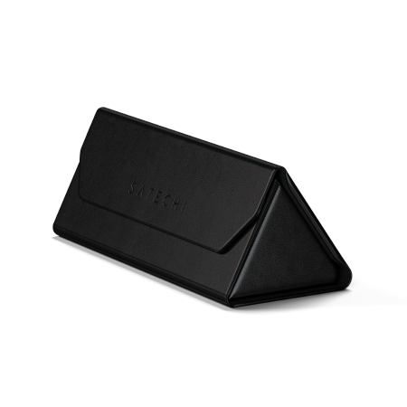 Satechi FindAll Glasses Case - etui na okulary ze skóry wegańskiej z lokalizatorem kompatybilne z Apple Find My (black) (ST-LFAGCK)