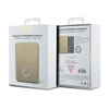 Guess 4G Strassed Metal Logo MagSafe - Power Bank indukcyjny 5000 mAh 15W MagSafe (złoty) (GUPBM5AL4DMD)