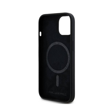 Karl Lagerfeld Silicone Karl & Choupette MagSafe - Etui iPhone 15 Plus / 14 Plus (czarny) (KLHMP15MSCMKCRHK)