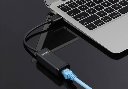 Unitek adapter USB-Ethernet 10/100Mbps - czarny (Y-1468)