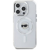 Karl Lagerfeld IML Metal Karl Head MagSafe - Etui do iPhone 15 Pro Max (biały) (KLHMP15XHLSKIH)