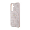 Guess 4G Collection Leather Metal Logo MagSafe - Etui Samsung Galaxy S24 (różowy) (GUHMS24SG4GFRP)