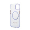 Guess Gold Outline Translucent MagSafe - Etui iPhone 14 (fioletowy) (GUHMP14SHTCMU)