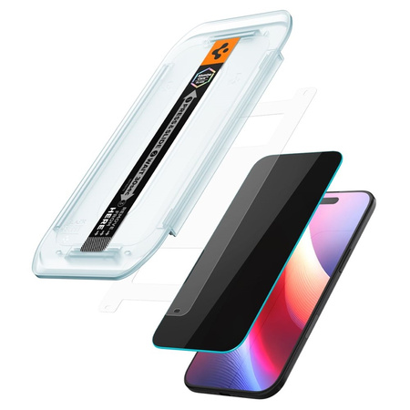 Spigen GLAS.TR EZ FIT Privacy 2-Pack - Szkło hartowane z filtrem prywatyzującym do iPhone Air (2 sztuki) (AGL09862)