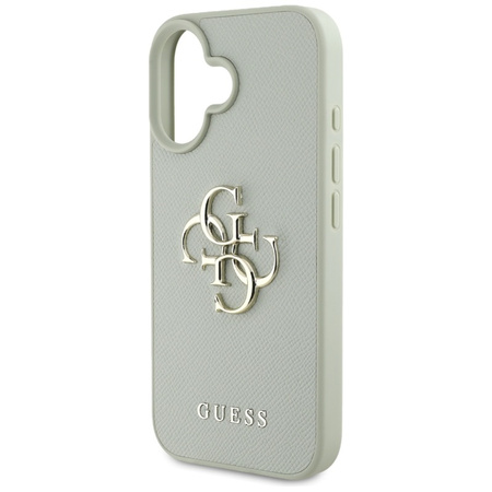 Guess Grained Big 4G Logo Small Classic Logo - Etui do iPhone 16 (zielony) (GUHCP16SPGT4MBN)