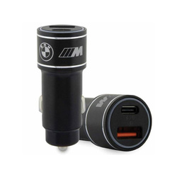 BMW M Edition - Ładowarka samochodowa Fast Charge USB-C & USB-A PD 18W + QC 3.0 18W (czarny) (BMCCMUSBCK)