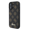 Guess Peony Script MagSafe - Etui iPhone 16 (czarny) (GUHMP16SPGPYSK)