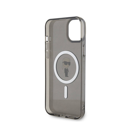 Karl Lagerfeld IML Ikonik MagSafe - Etui iPhone 15 Plus (czarny) (KLHMP15MHFCKNOK)