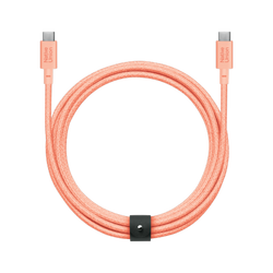 Native Union Belt Cable XL 100W - kabel USB-C - USB-C, 3 m (apricot) (BELT-XL-C-APR-3-NP)