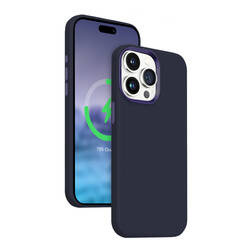 Crong Color Cover LUX Magnetic - Etui iPhone 15 Pro Max MagSafe (granatowy) (CRG-COLRLM-IP1567P-BLUE)