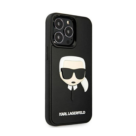 Karl Lagerfeld 3D Rubber Karl's Head - Etui iPhone 13 Pro (czarny) (KLHCP13LKH3DBK)