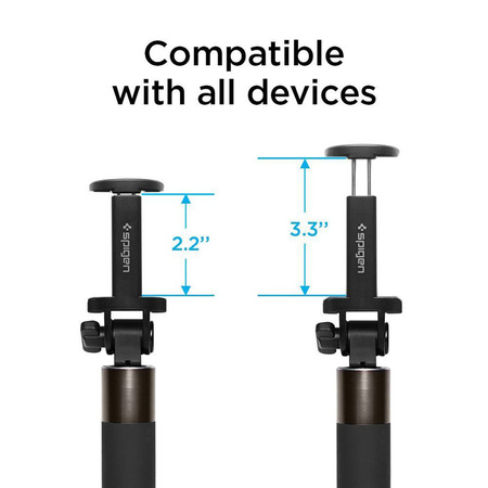 Spigen S530W - Uchwyt selfie stick (Czarny) (000SS21746)