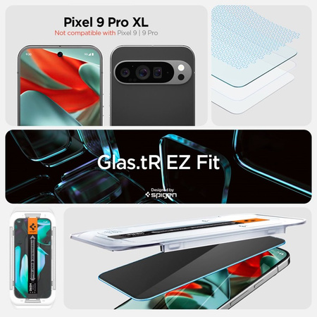 Spigen GLAS.TR EZ FIT Privacy 2-Pack - Szkło hartowane z filtrem prywatyzującym do Google Pixel 9 Pro XL 2 szt (AGL09313)