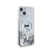 Karl Lagerfeld Liquid Glitter Choupette Head MagSafe - Etui iPhone 15 / 14 / 13 (przezroczysty) (KLHMP15SLGCHSGH)