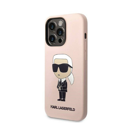 Karl Lagerfeld Silicone NFT Ikonik - Etui iPhone 14 Pro (różowy) (KLHCP14LSNIKBCP)