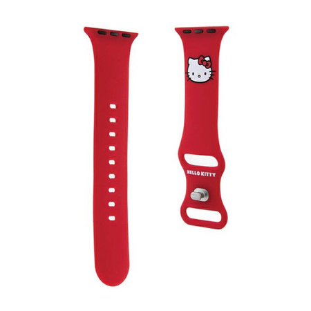 Hello Kitty Silicone Kitty Head - Pasek do Apple Watch 38/40/41 mm (czerwony) (HKAWMSCHBLR)