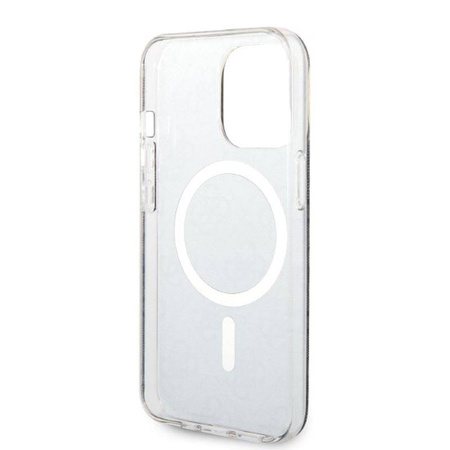 Guess Bundle Pack MagSafe 4G - Zestaw etui + ładowarka MagSafe iPhone 13 Pro (czarny/złoty) (GUBPP13LH4EACSK)
