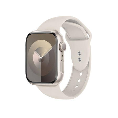 Crong Liquid - Pasek do Apple Watch 38/40/41/42mm (kamienny beż) (CRG-40LQB-STN)
