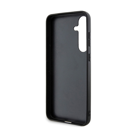 BMW Leather Half Textured & Circle MagSafe - Etui Samsung Galaxy S24 (czarny) (BMHMS24S23RTPK)