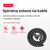 Unitek spiralny organizer na kable, 5 metrów, 22 mm średnicy, czarny (OT1102ABK03-5M)