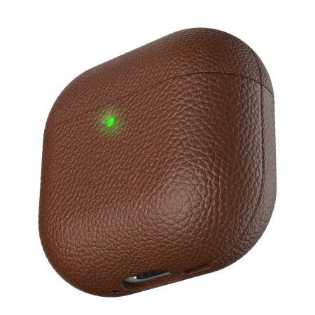 KeyBudz Artisan Series Leather Case - skórzane etui ochronne do AirPods 4 gen.(natural brown) (AP4_S3_NBN)