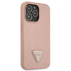 Guess Saffiano Triangle Logo Case – Etui iPhone 13 Pro (różowy) (GUHCP13LPSATLP)