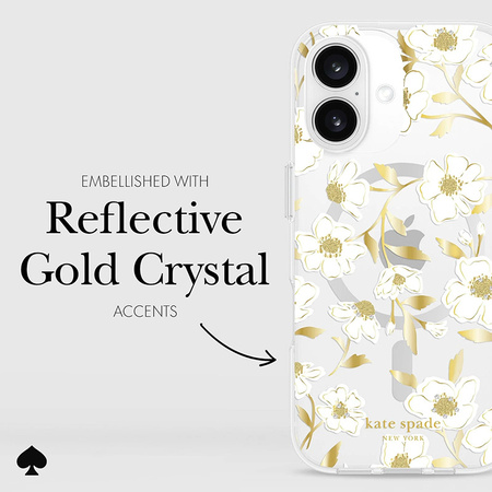 Kate Spade New York Protective Gems MagSafe - Etui iPhone 16 (Sunshine Floral) (KS054342)
