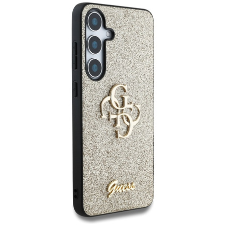 Guess Fixed Glitter Big 4G Metal Logo - Etui do Samsung Galaxy S25 (złoty) (GUHCS25SHG4SGD)