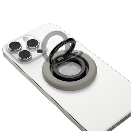 Spigen Nano Pop MagSafe Phone Ring - Magnetyczny uchwyt na palec z funkcją podstawki (Truffle Grey) (AMP09032)