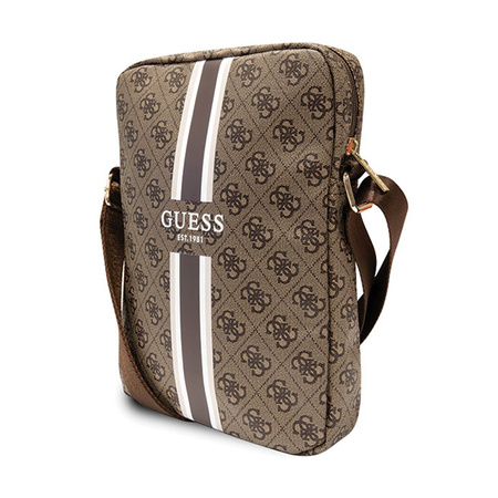 Guess 4G Stripes Tablet Bag - Torba na tablet 10" (Brązowy) (GUTB10P4RPSW)