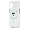 Karl Lagerfeld IML Metal Choupette Head MagSafe - Etui iPhone 16 Plus (biały) (KLHMP16MHLSCHH)