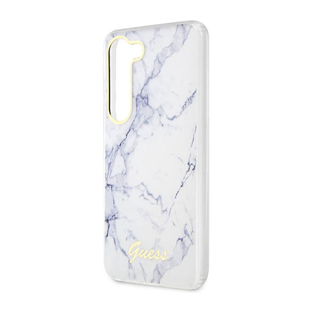 Guess Marble Collection - Etui Samsung Galaxy S23+ (biały) (GUHCS23MPCUMAH)