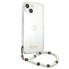 Guess White Pearl Strap - Etui iPhone 13 Mini (przezroczysty) (GUHCP13SKPSWH)